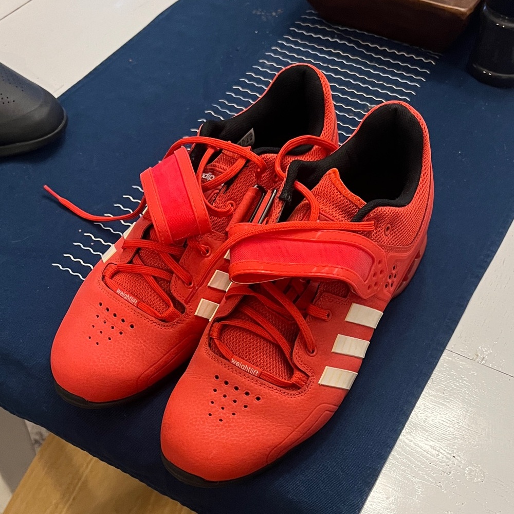 Adidas Red Sneakers with White Accents CrossFit shoes